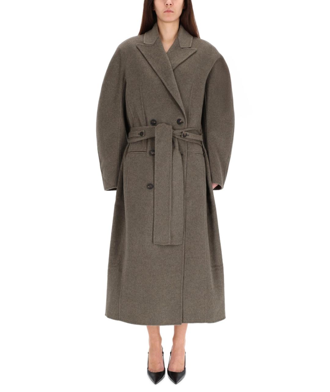 JACQUEMUS Бежевое шерстяное пальто, фото 2