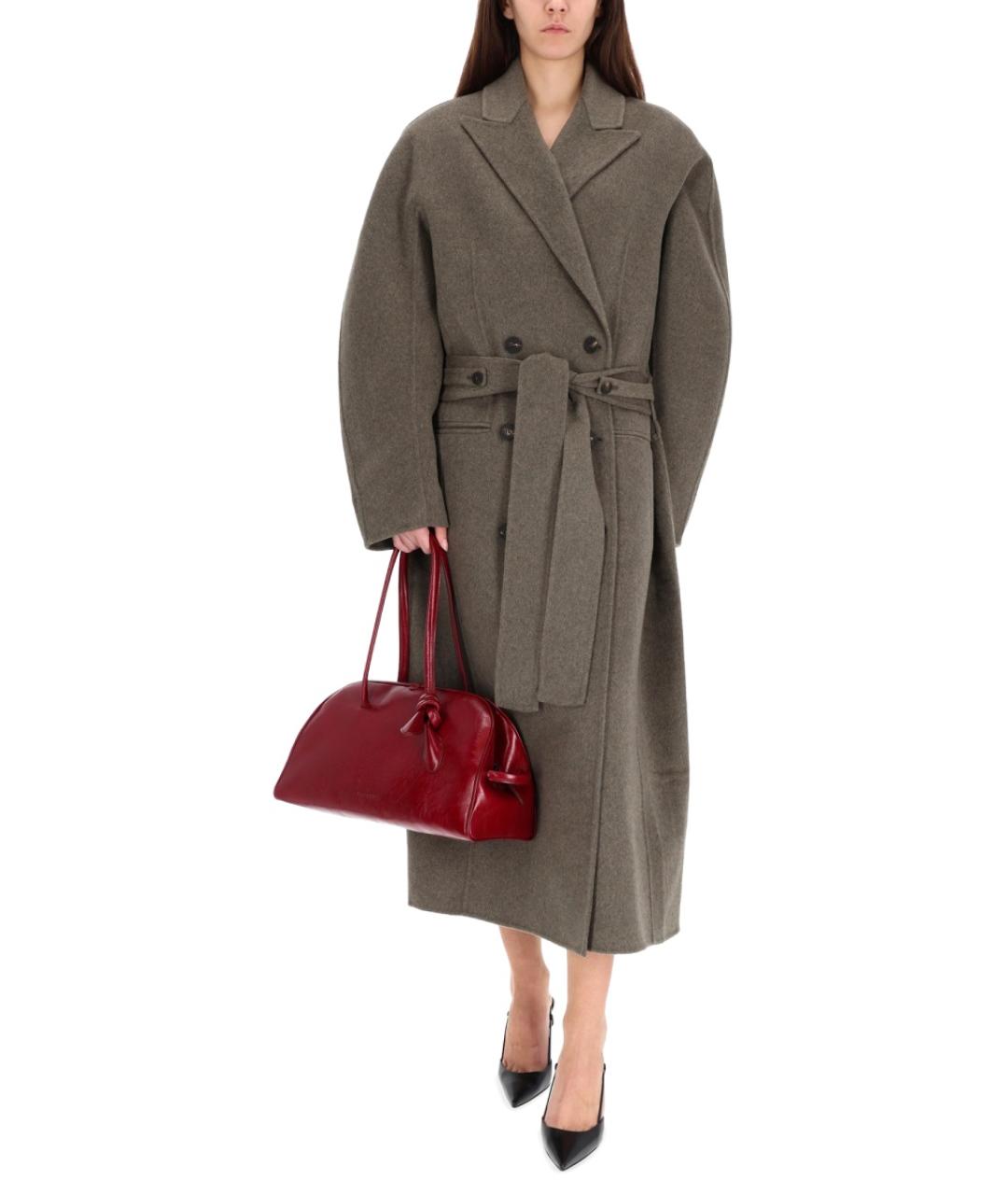 JACQUEMUS Бежевое шерстяное пальто, фото 3