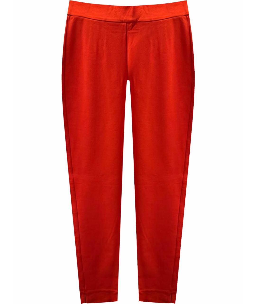 MAX MARA Оранжевое полиэстеровые брюки узкие, фото 1