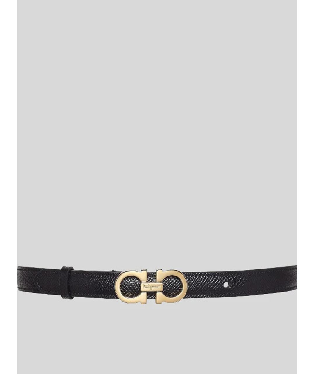 FERRAGAMO Черный кожаный ремень, фото 2