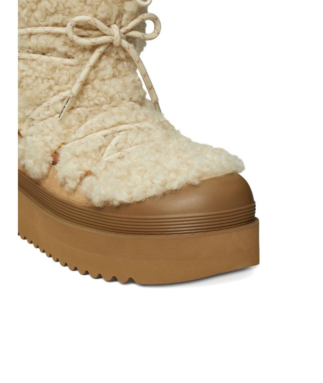 TORY BURCH Бежевые замшевые ботинки, фото 3