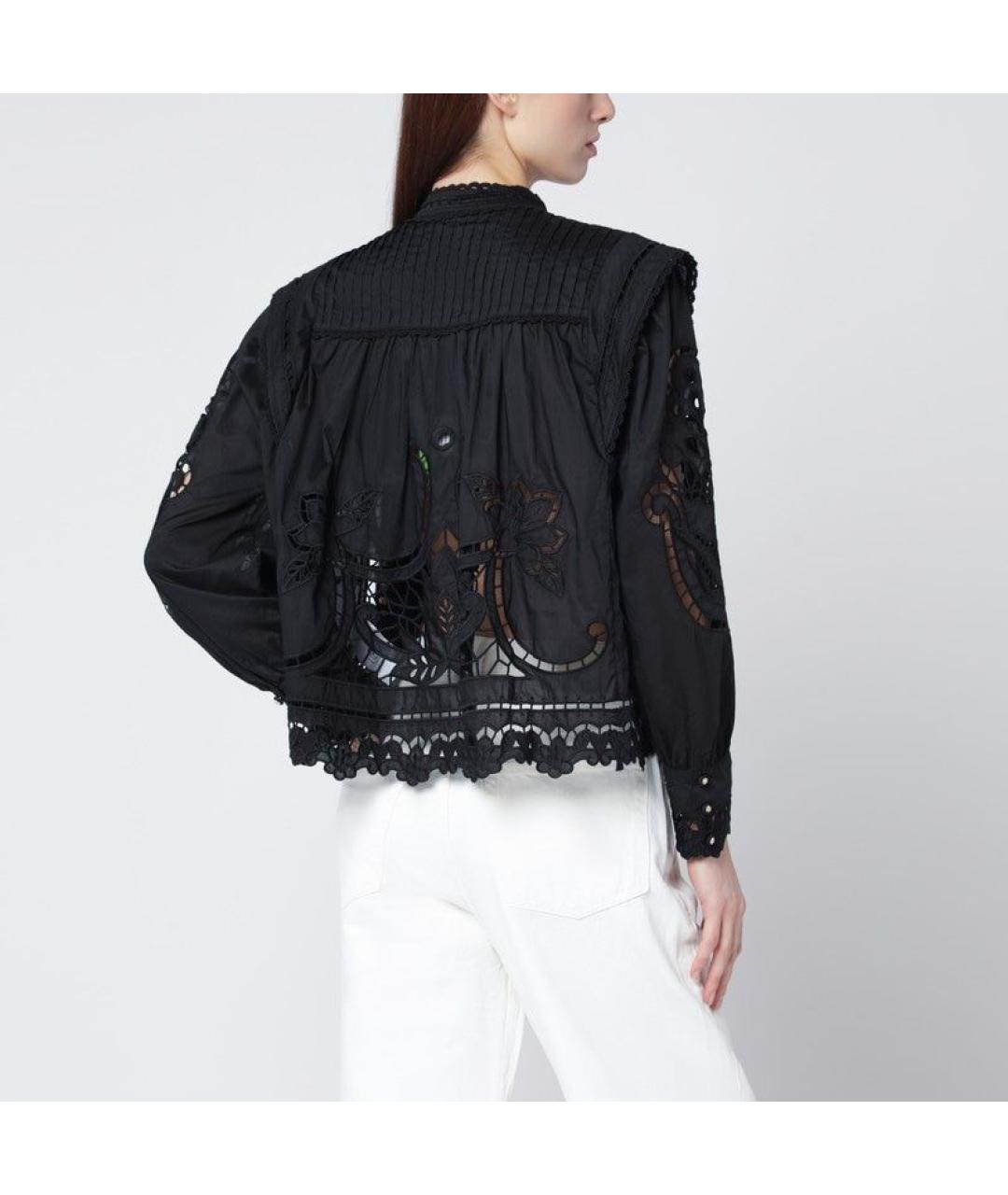 FARM RIO Черная хлопковая блузы, фото 2