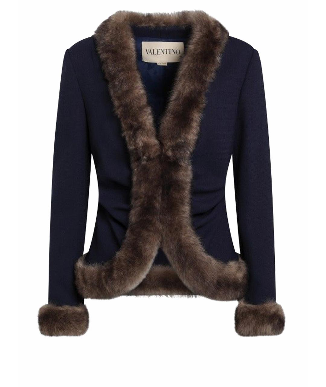 VALENTINO Синяя шерстяная куртка, фото 1