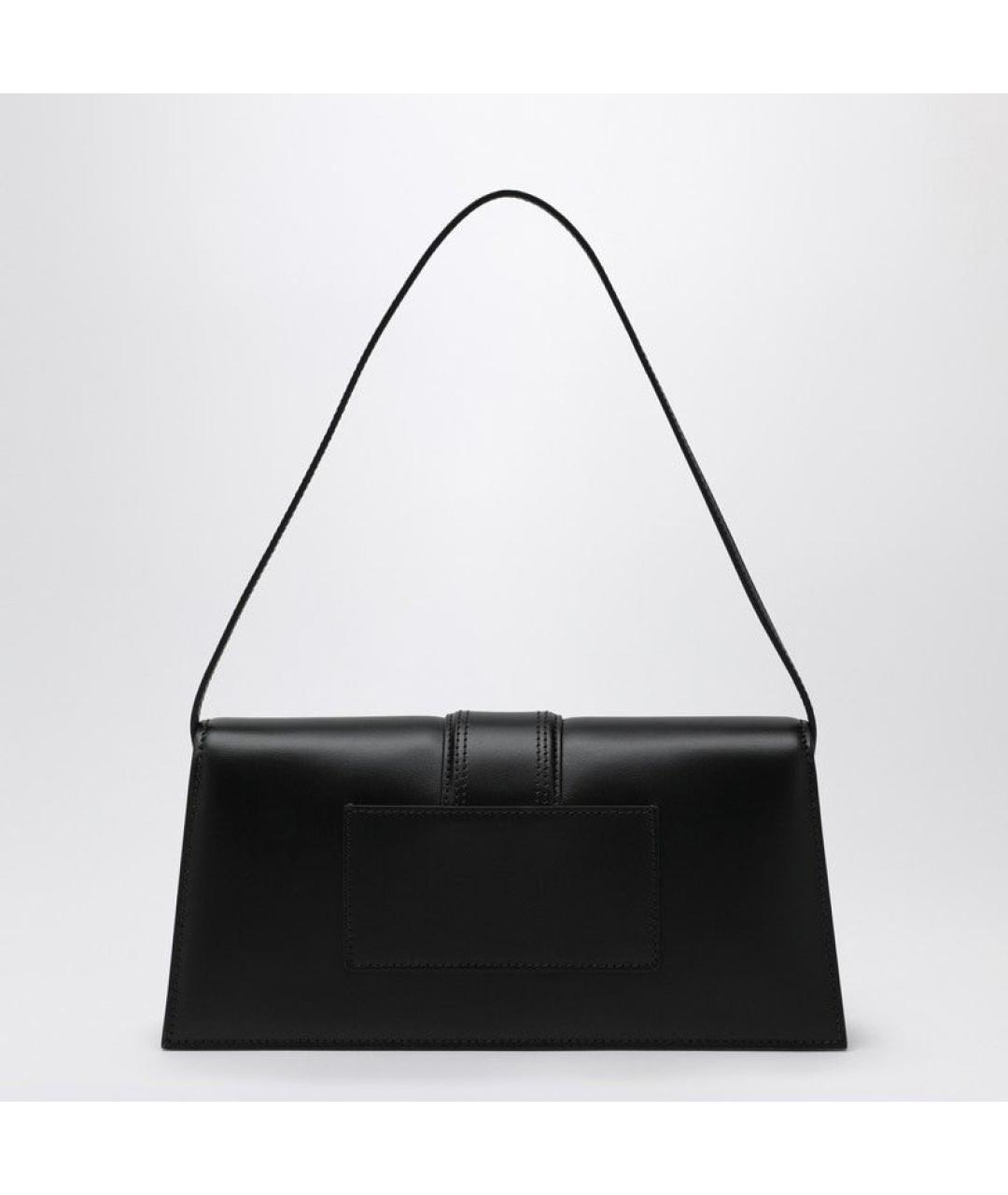 JACQUEMUS Черная кожаная сумка через плечо, фото 2
