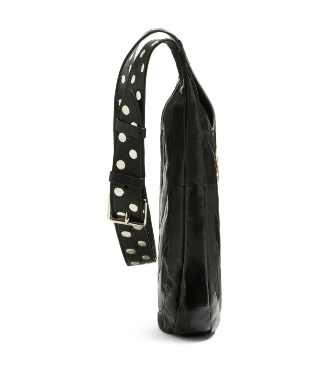 VALENTINO Черная кожаная сумка через плечо, фото 3