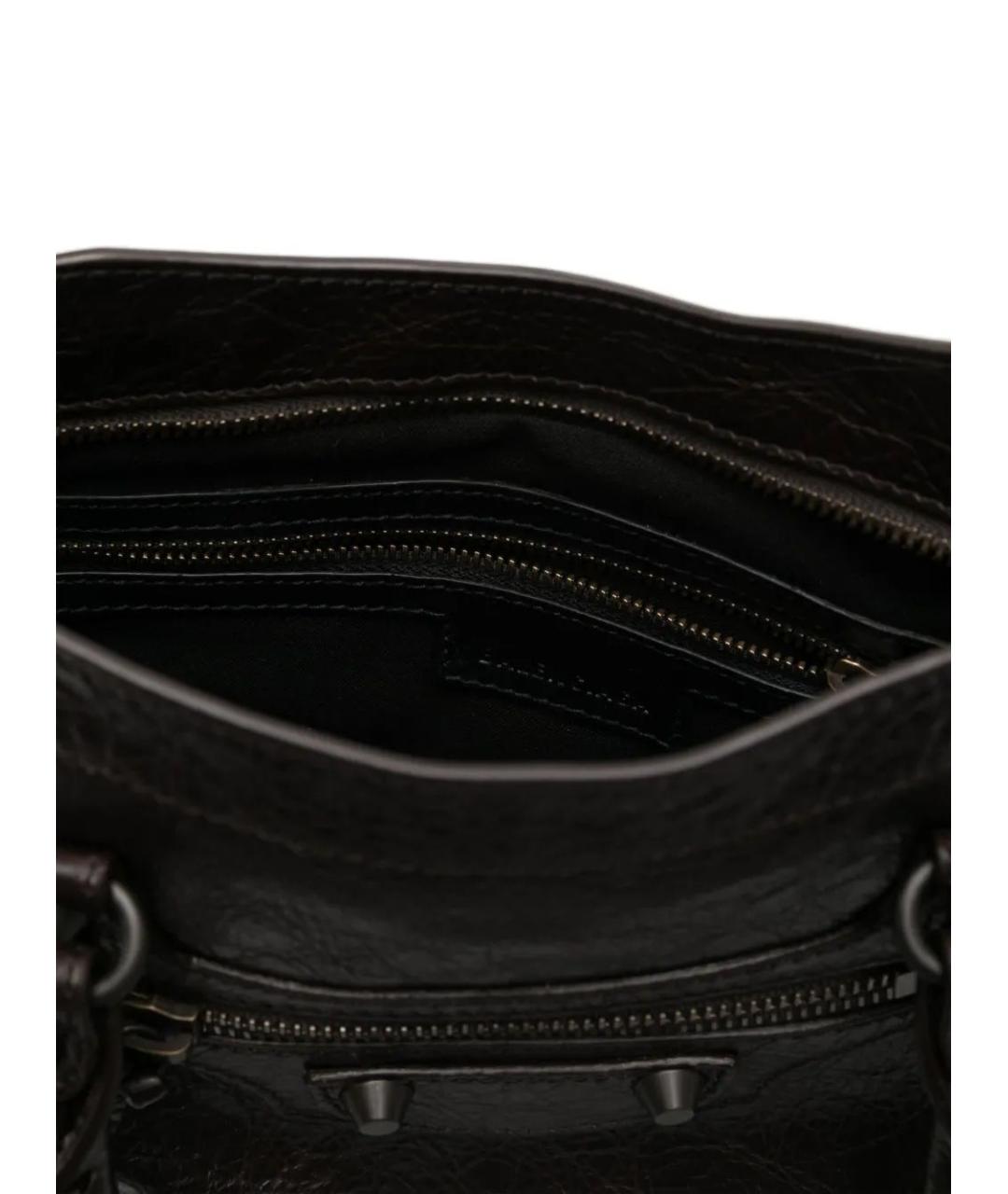 BALENCIAGA Коричневая кожаная сумка тоут, фото 5