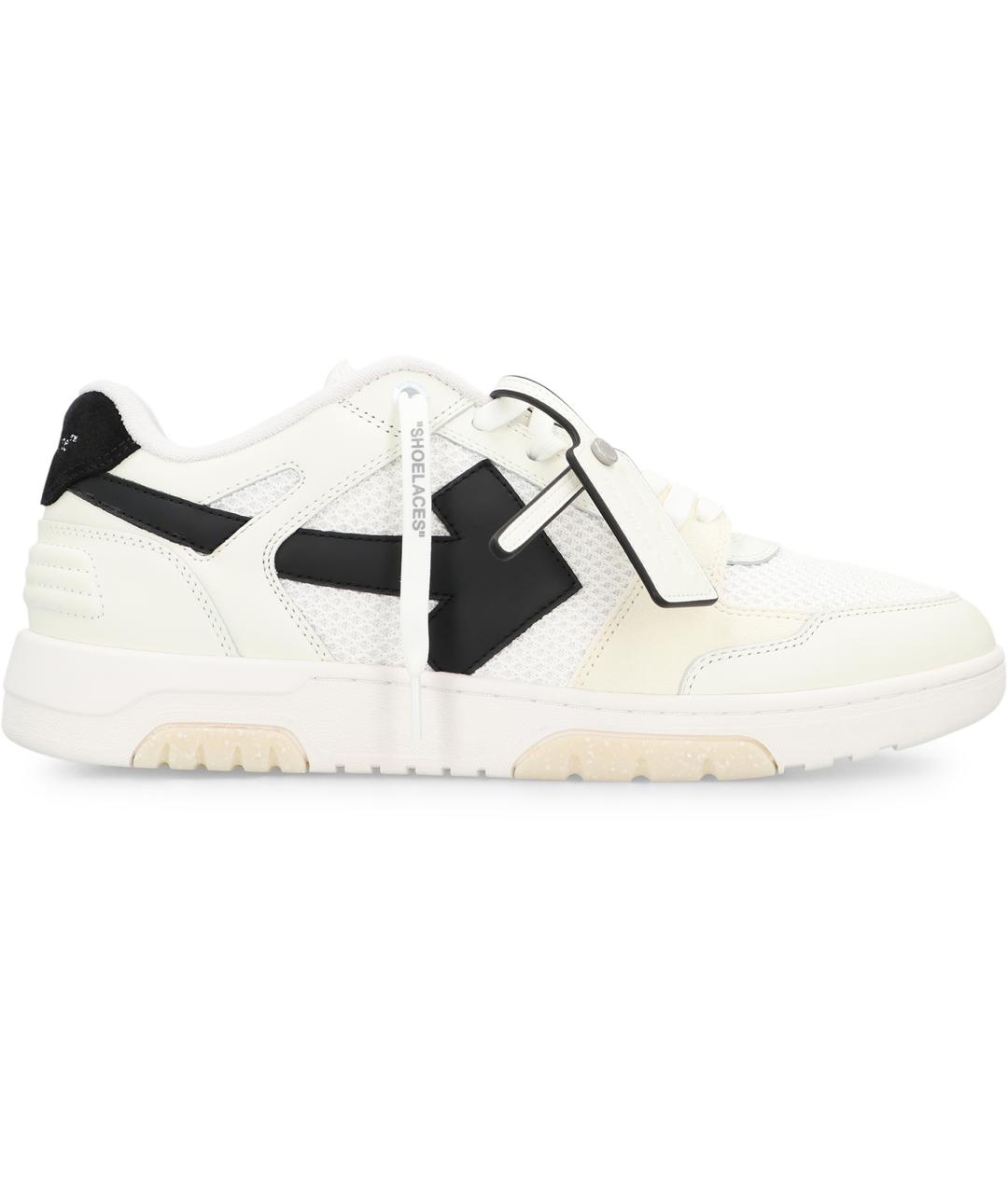 OFF-WHITE Белые текстильные низкие кроссовки / кеды, фото 2