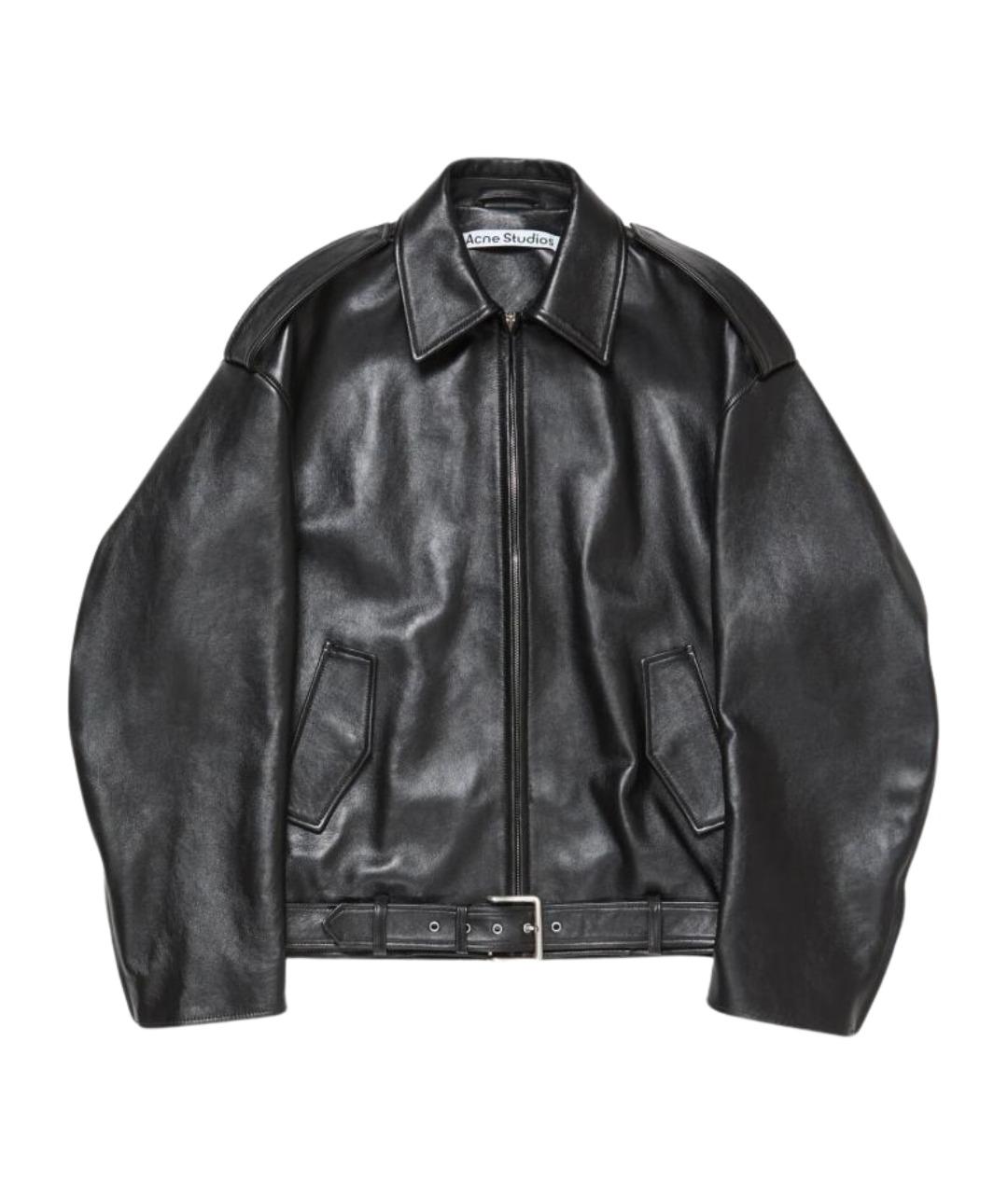 ACNE STUDIOS Черная кожаная куртка, фото 1