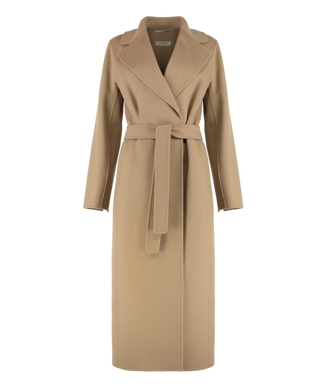 'S MAX MARA Бежевое шерстяное пальто, фото 1