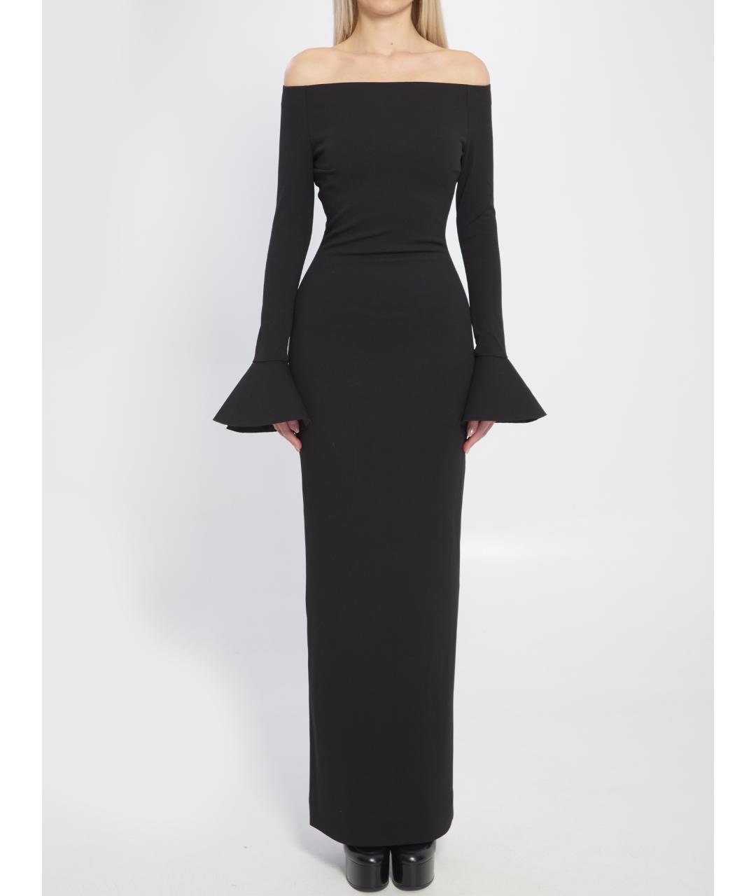 SOLACE LONDON Черное полиэстеровое коктейльное платье, фото 2