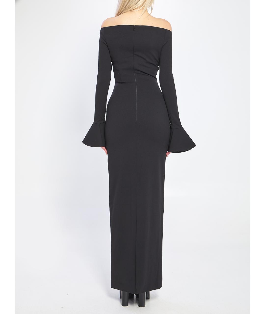 SOLACE LONDON Черное полиэстеровое коктейльное платье, фото 5