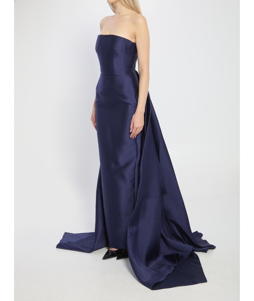 SOLACE LONDON Синее полиэстеровое вечернее платье, фото 3