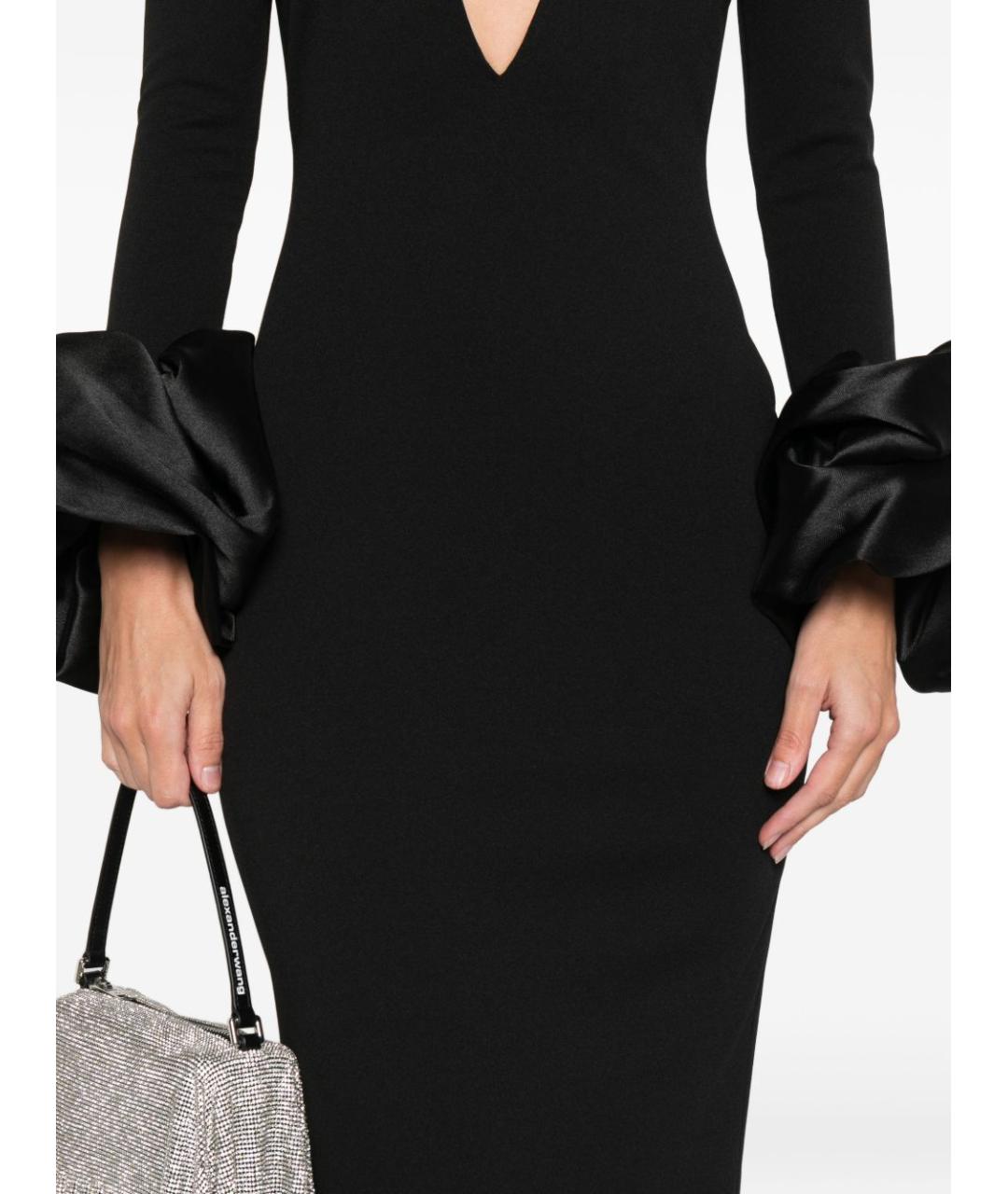 SOLACE LONDON Черное полиэстеровое вечернее платье, фото 3