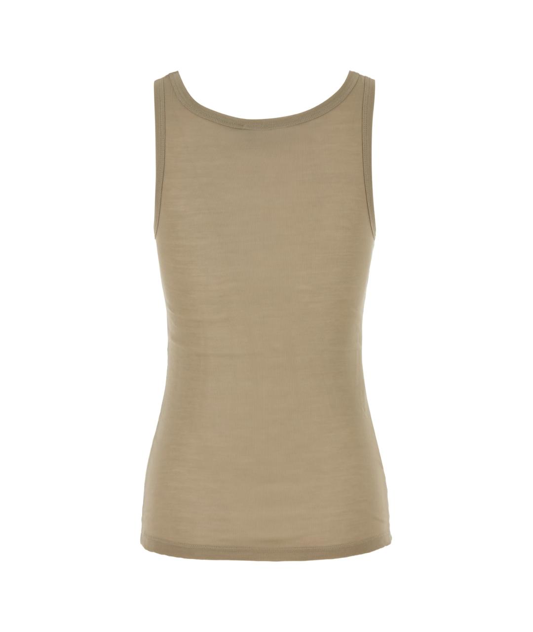 PRADA Бежевая шелковая майка, фото 2