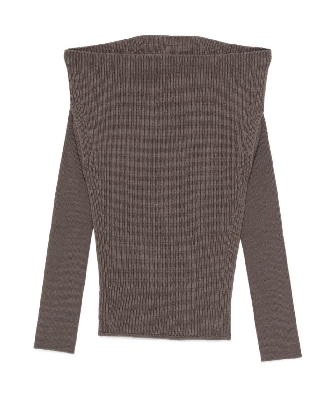 RICK OWENS Серый шерстяной джемпер / свитер, фото 1