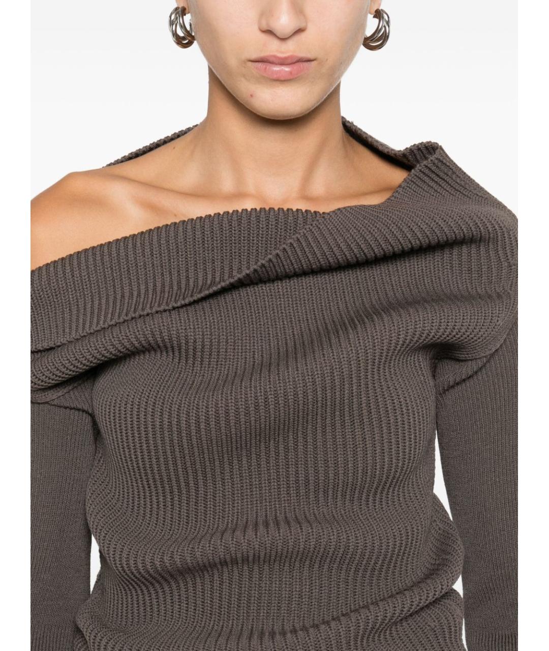 RICK OWENS Серый шерстяной джемпер / свитер, фото 4