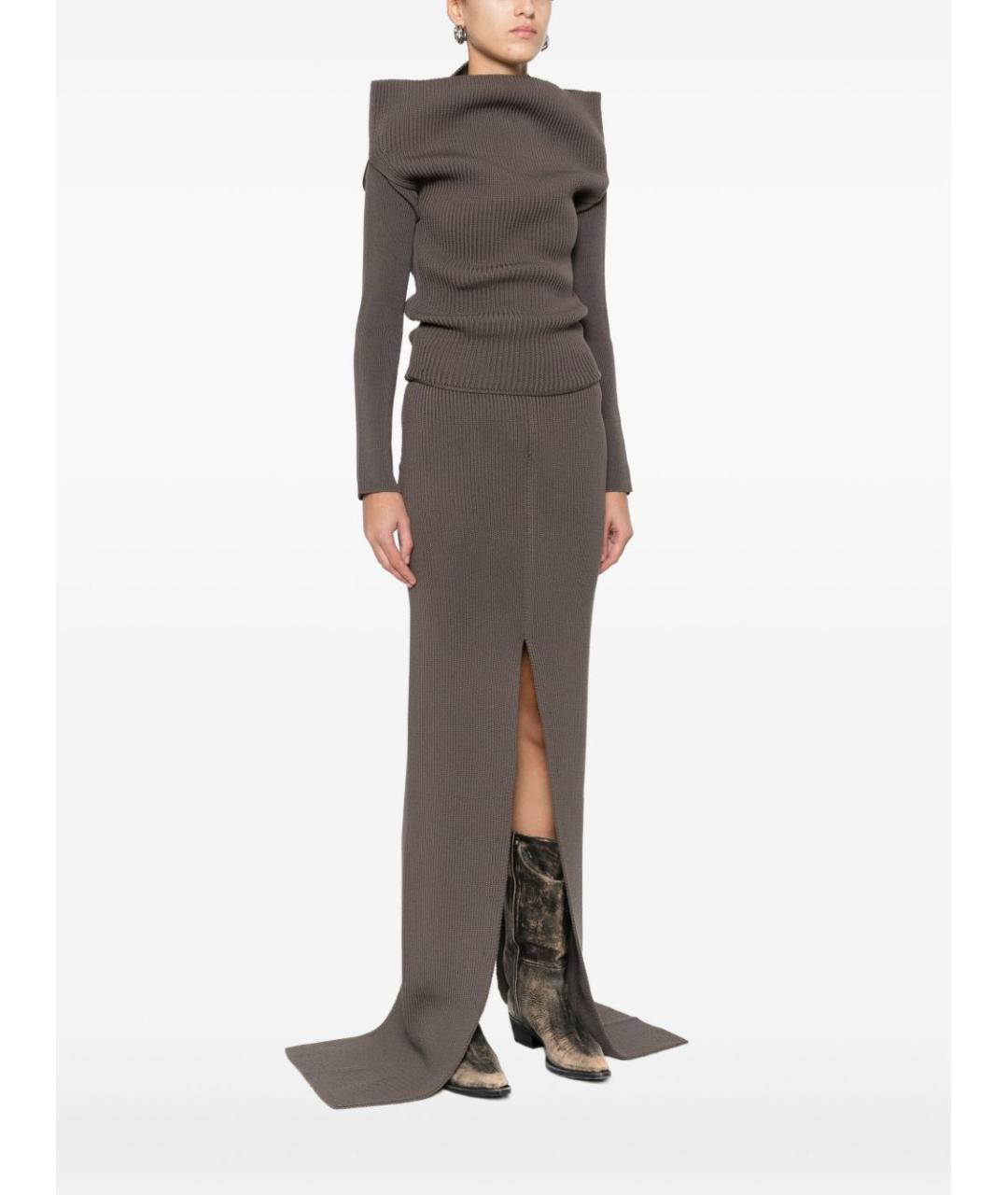 RICK OWENS Серый шерстяной джемпер / свитер, фото 2