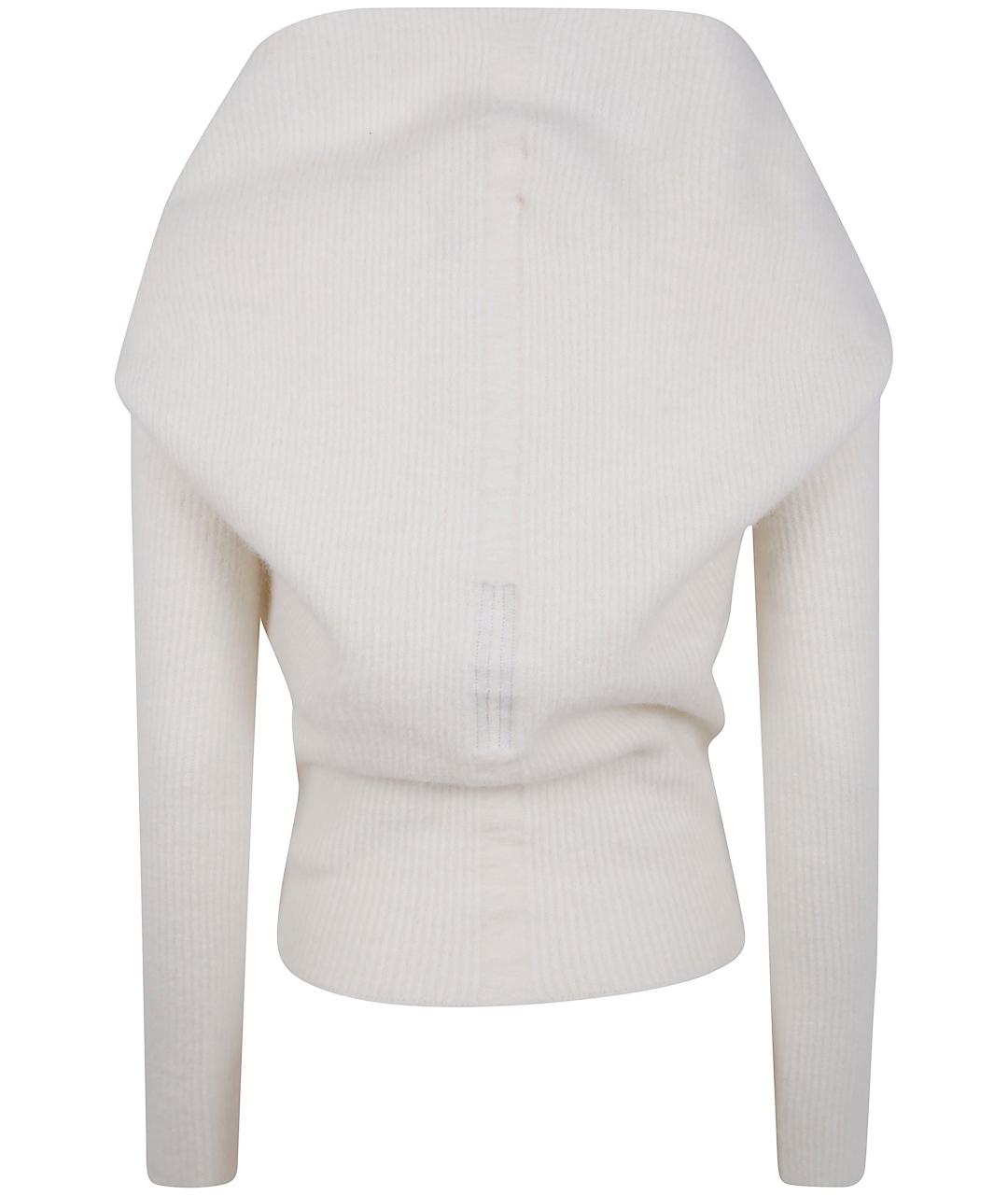 RICK OWENS Белая шерстяная водолазка, фото 2