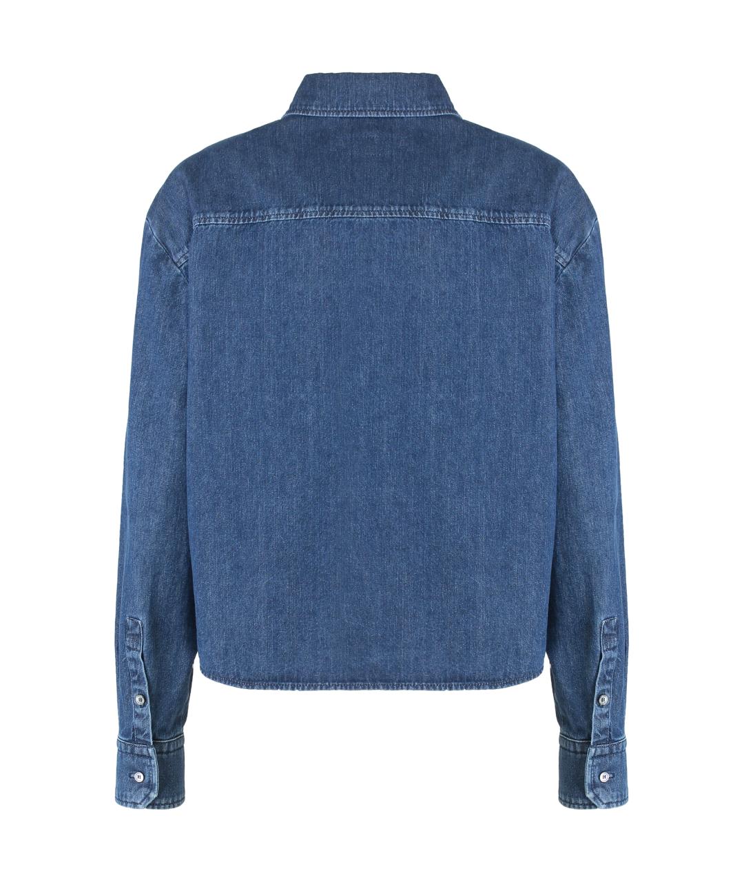 WEEKEND MAX MARA Синяя хлопковая рубашка, фото 2