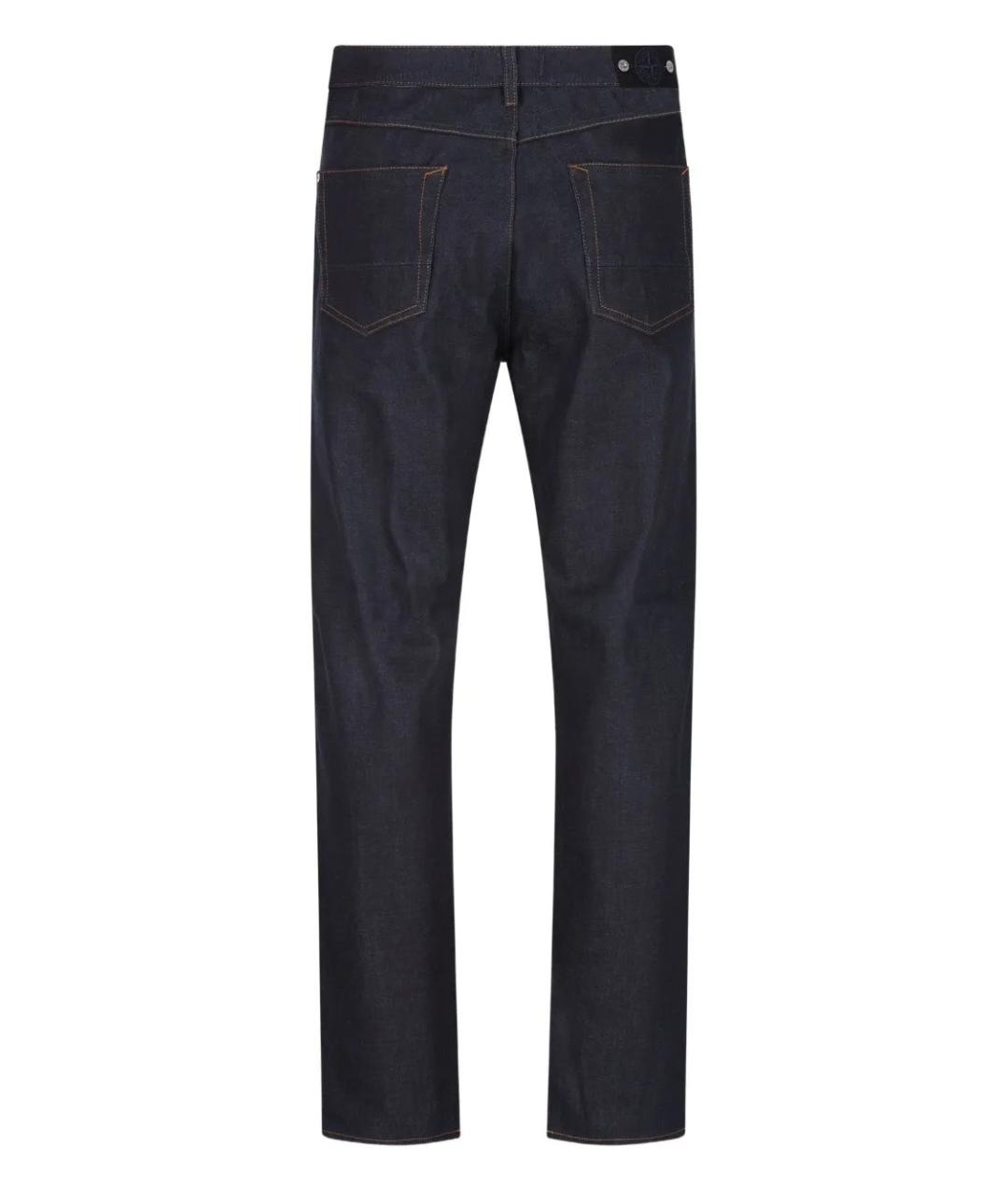 STONE ISLAND Синие хлопковые джинсы скинни, фото 2