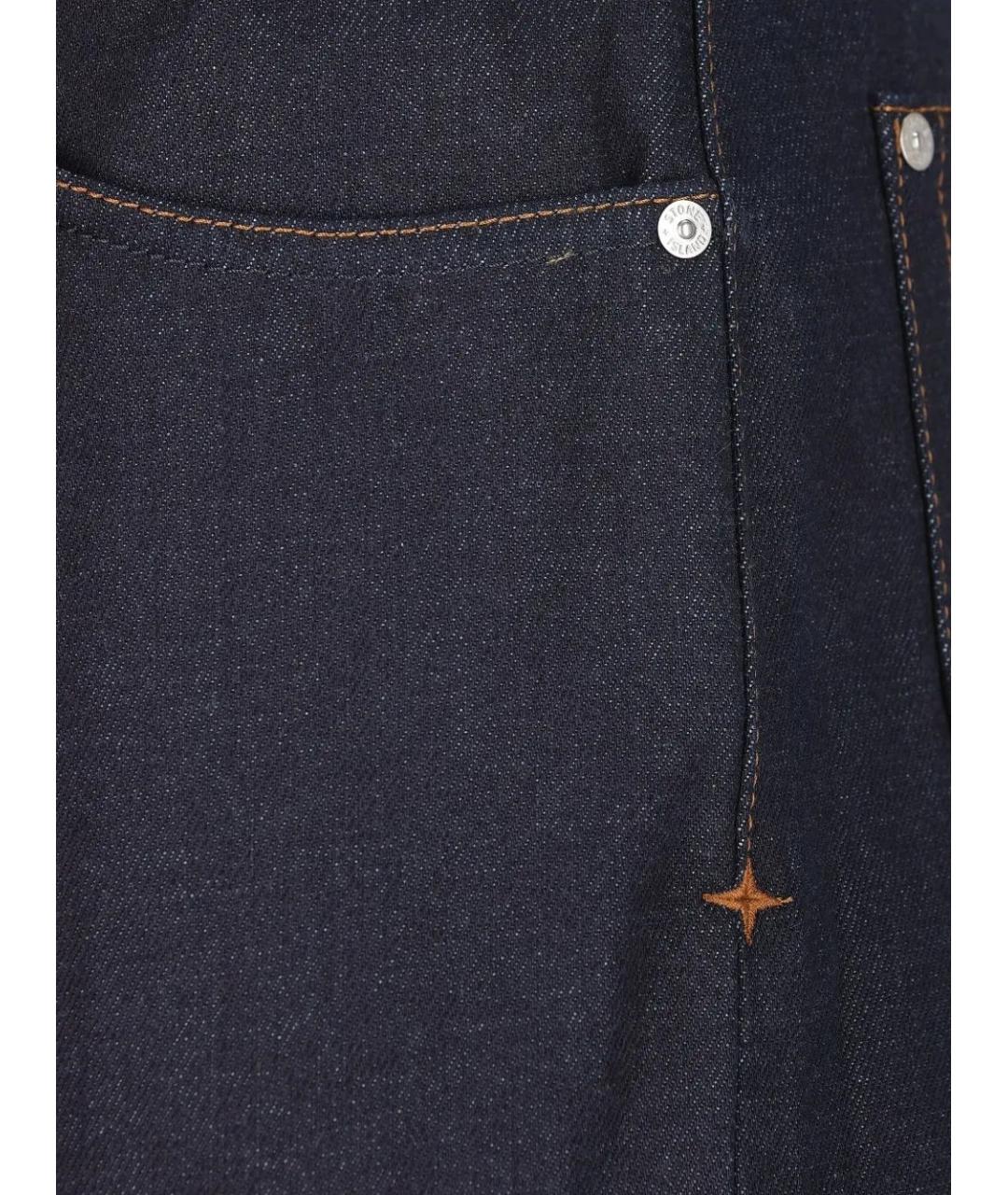 STONE ISLAND Синие хлопковые джинсы скинни, фото 3