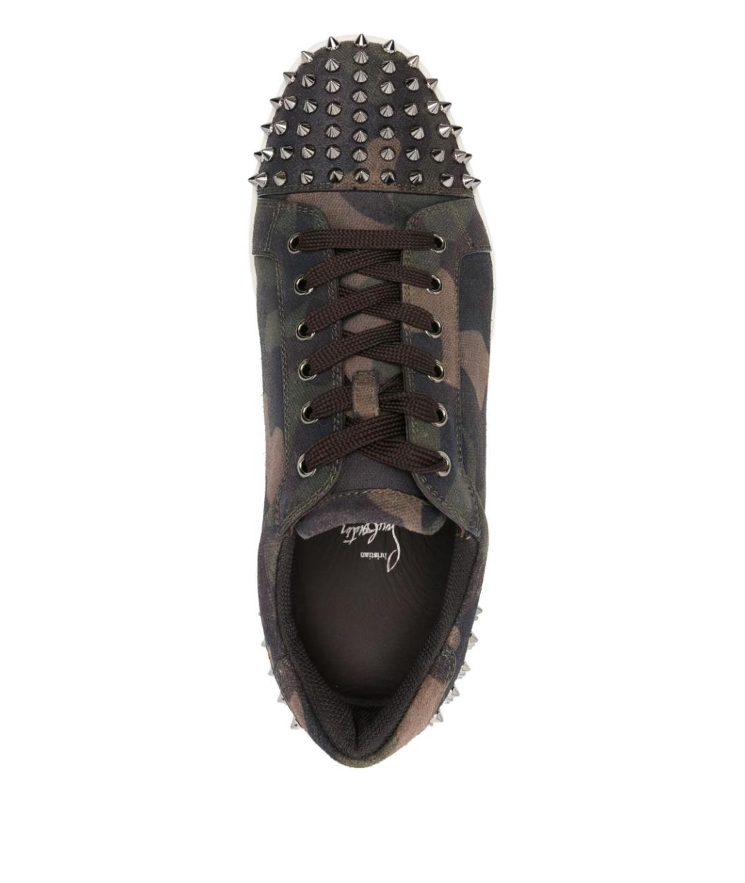 CHRISTIAN LOUBOUTIN Мульти текстильные низкие кроссовки / кеды, фото 4