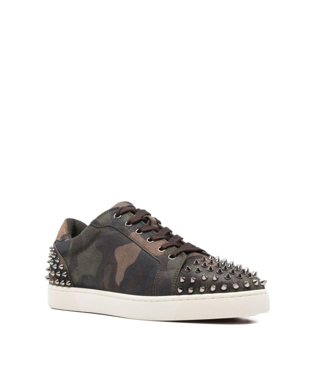 CHRISTIAN LOUBOUTIN Мульти текстильные низкие кроссовки / кеды, фото 2