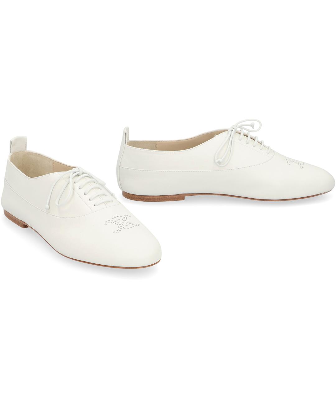 CELINE Белые кожаные ботинки, фото 3