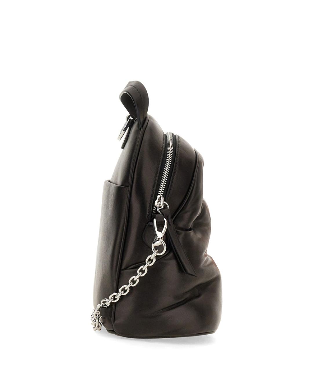 MAISON MARGIELA Черный кожаный рюкзак, фото 4