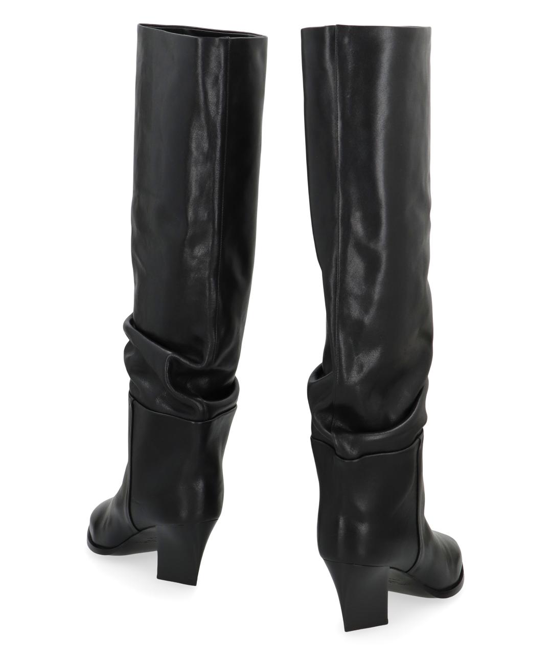 JIMMY CHOO Черные кожаные сапоги, фото 4