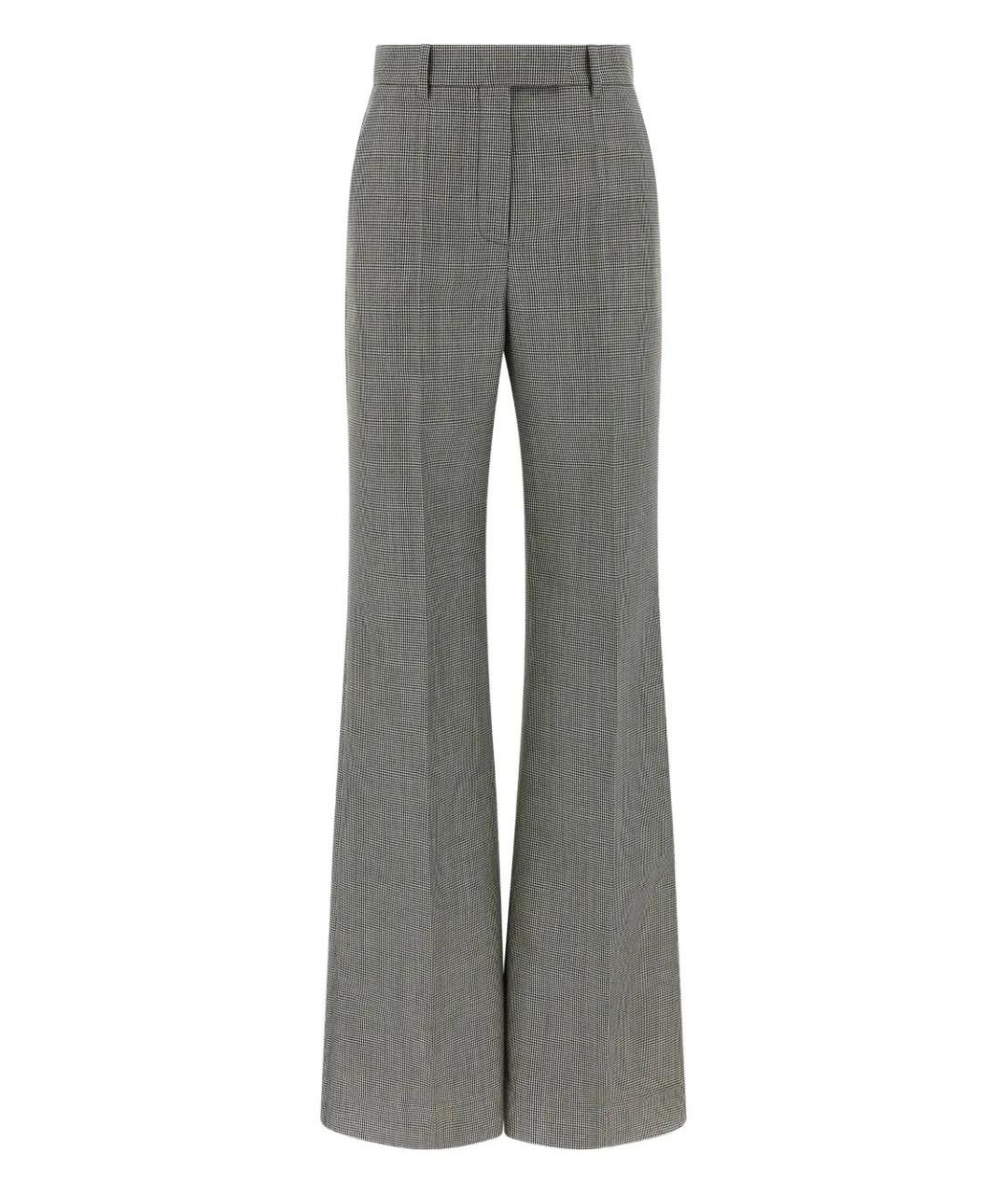 VALENTINO Серые хлопковые прямые брюки, фото 1