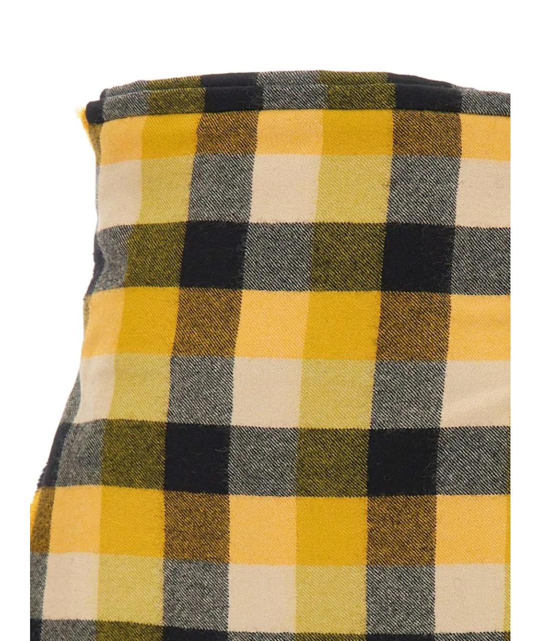 VIVIENNE WESTWOOD Желтая хлопковая юбка мини, фото 4