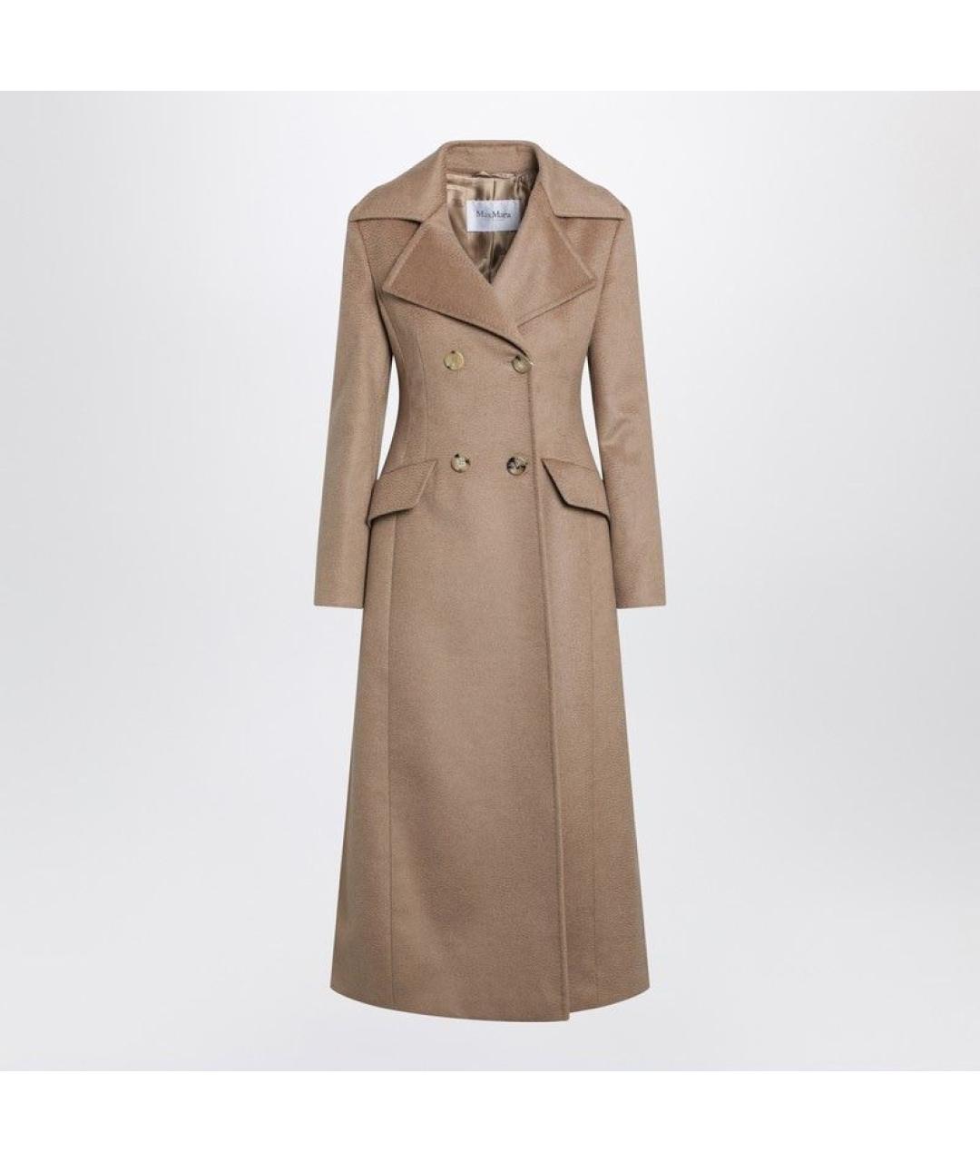 MAX MARA Бежевое шерстяное пальто, фото 3