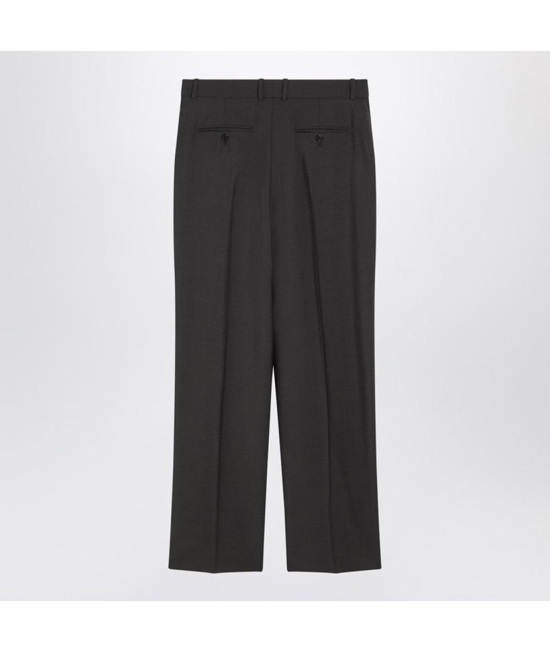 THE ROW Коричневые шерстяные прямые брюки, фото 2