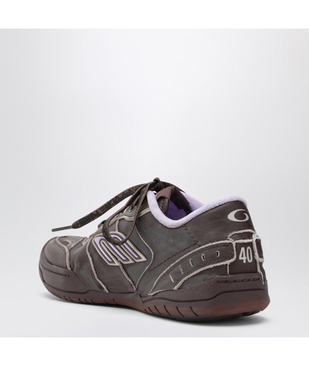 BALENCIAGA Коричневые кожаные кроссовки, фото 3