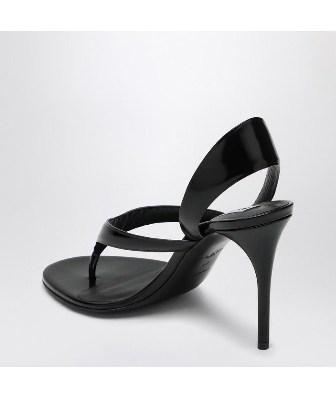 ALAIA Черные кожаные босоножки, фото 3