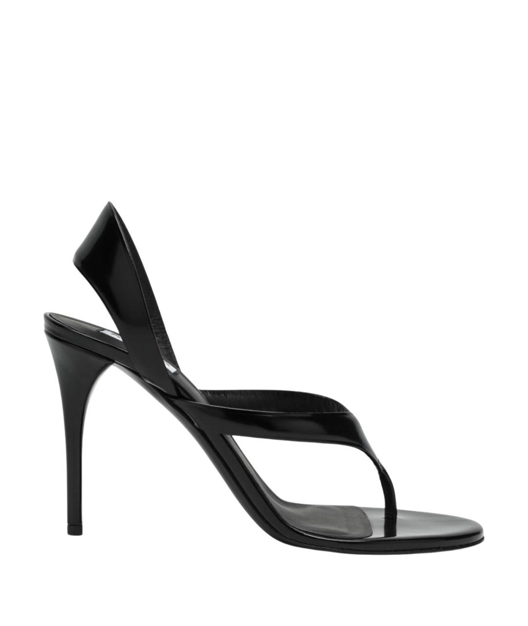 ALAIA Черные кожаные босоножки, фото 1