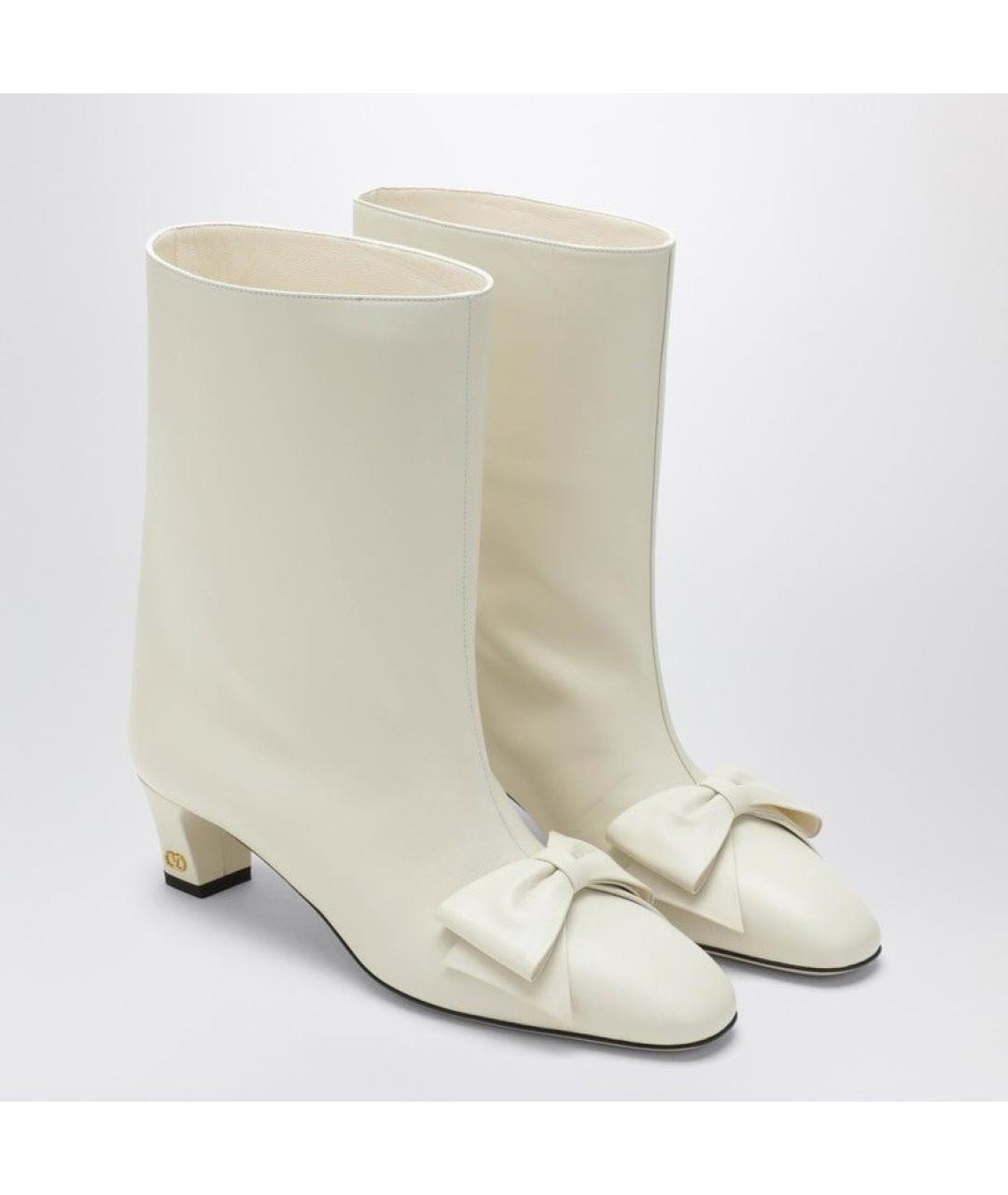 VALENTINO Белые кожаные сапоги, фото 2