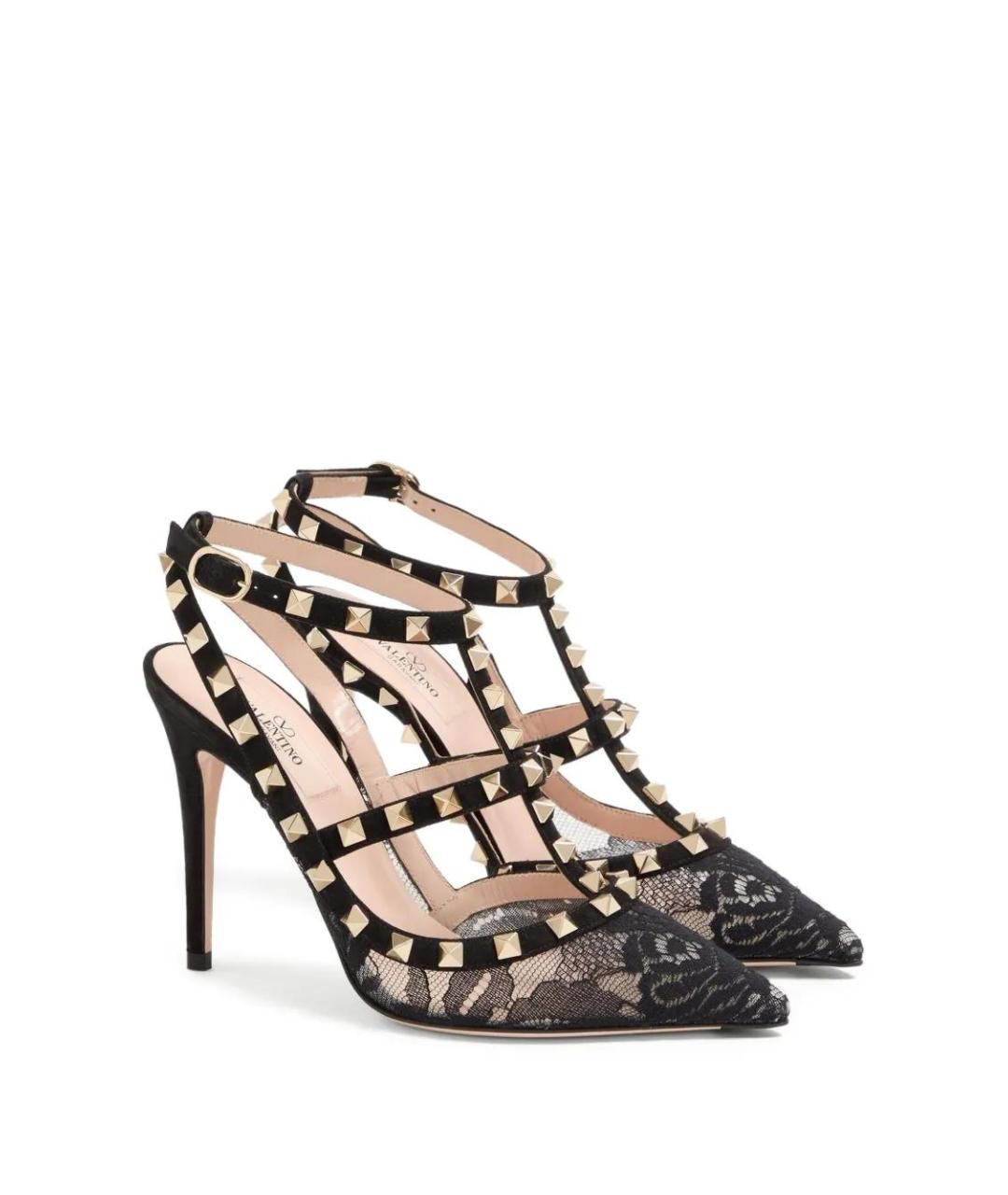 VALENTINO Черные текстильные туфли, фото 4