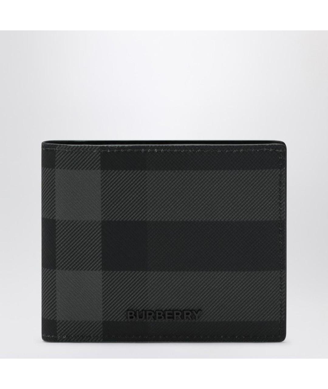 BURBERRY Серый кожаный кошелек, фото 2