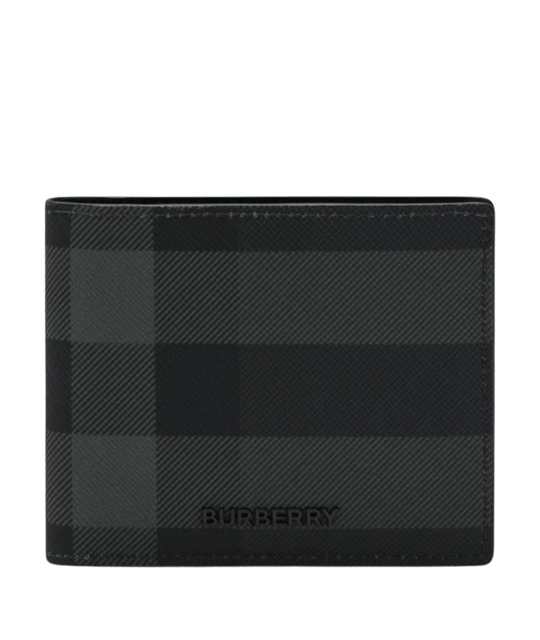 BURBERRY Серый кожаный кошелек, фото 1