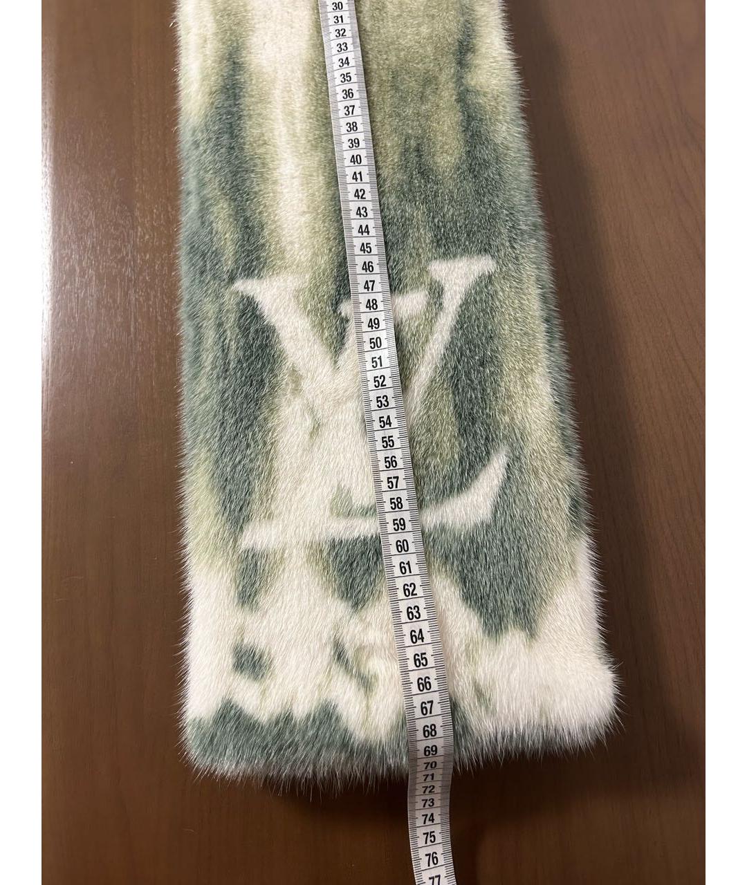 LOUIS VUITTON Зеленый шарф, фото 7