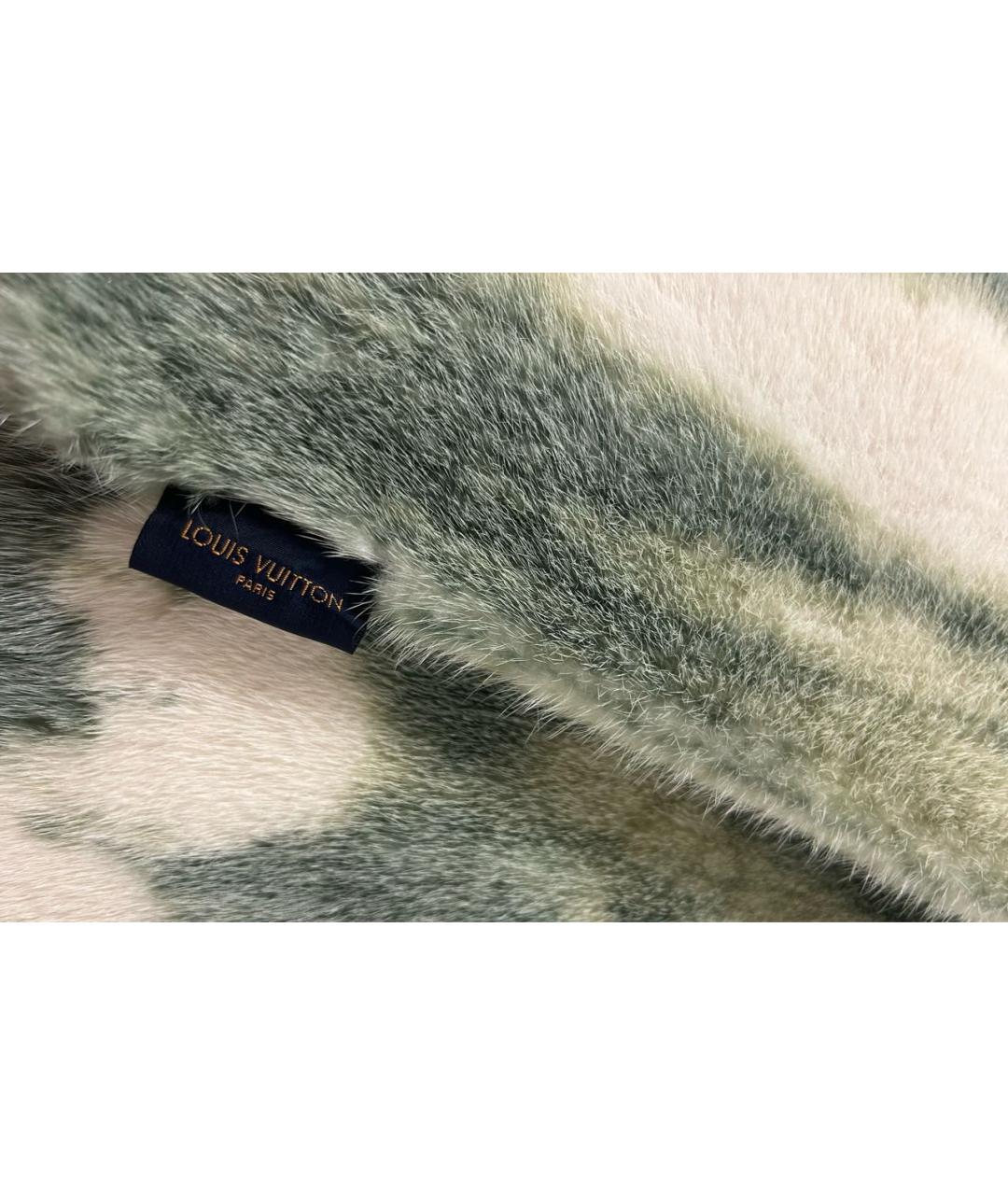 LOUIS VUITTON Зеленый шарф, фото 5