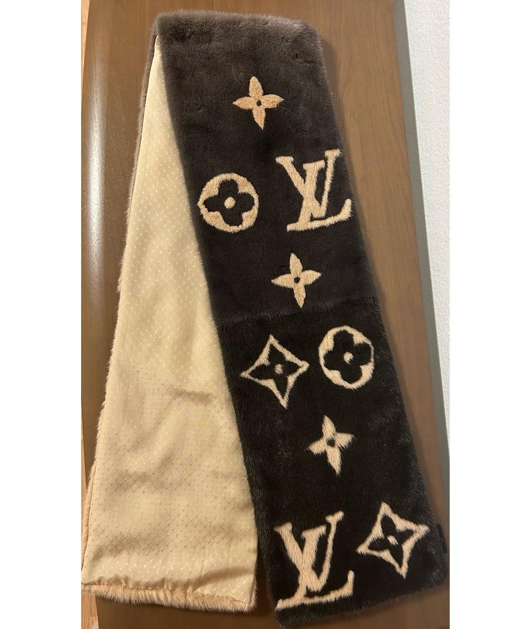 LOUIS VUITTON Бежевый шарф, фото 9