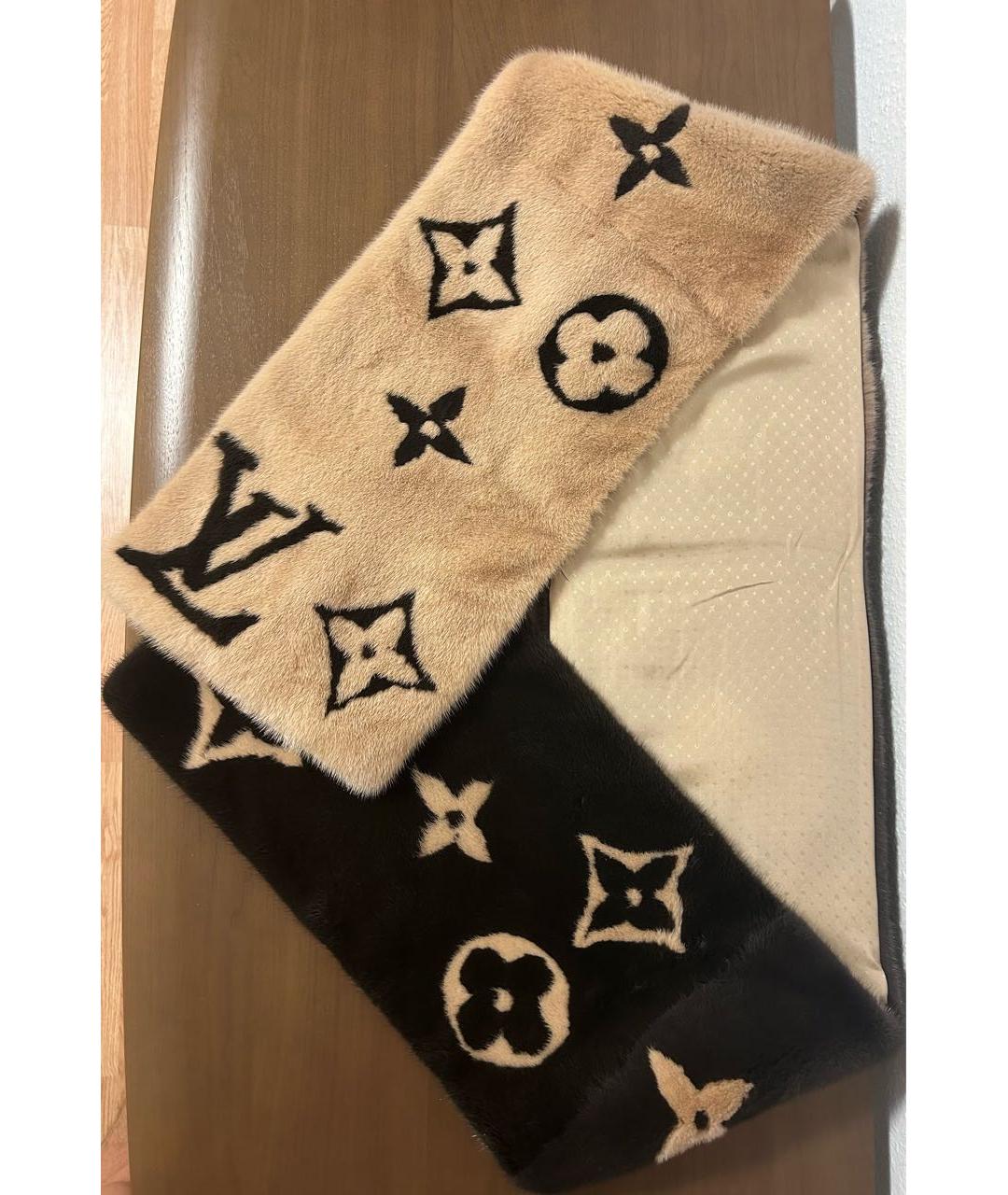 LOUIS VUITTON Бежевый шарф, фото 5