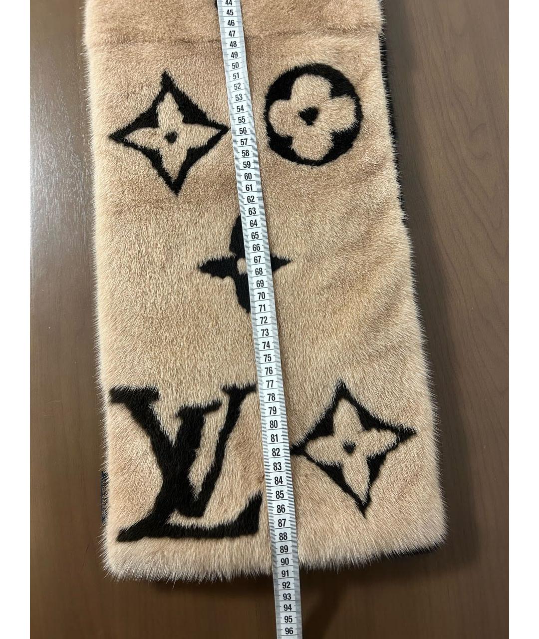 LOUIS VUITTON Бежевый шарф, фото 8