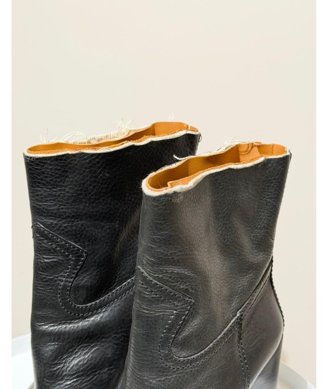 SAINT LAURENT Черные кожаные ботильоны, фото 7