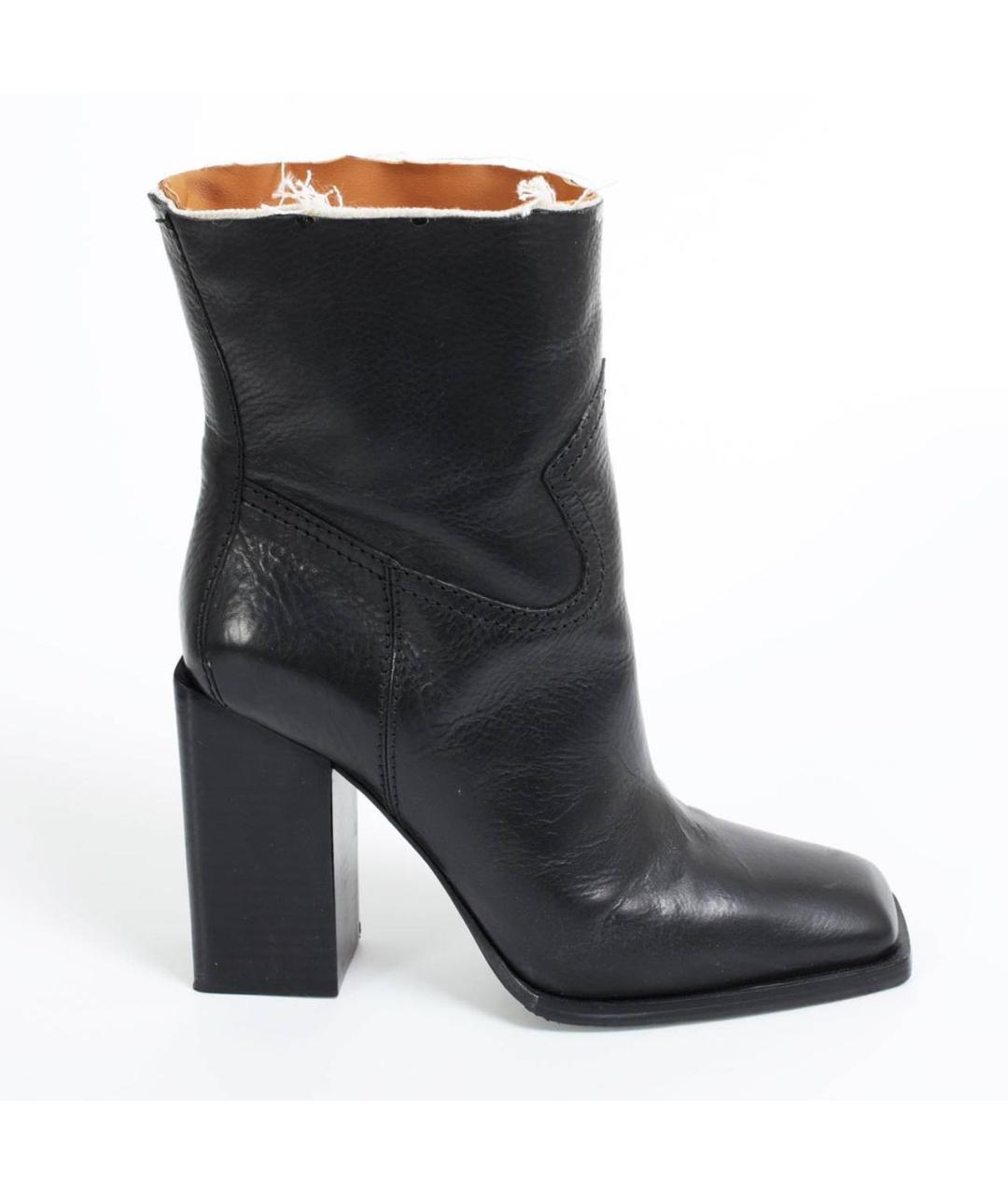 SAINT LAURENT Черные кожаные ботильоны, фото 9
