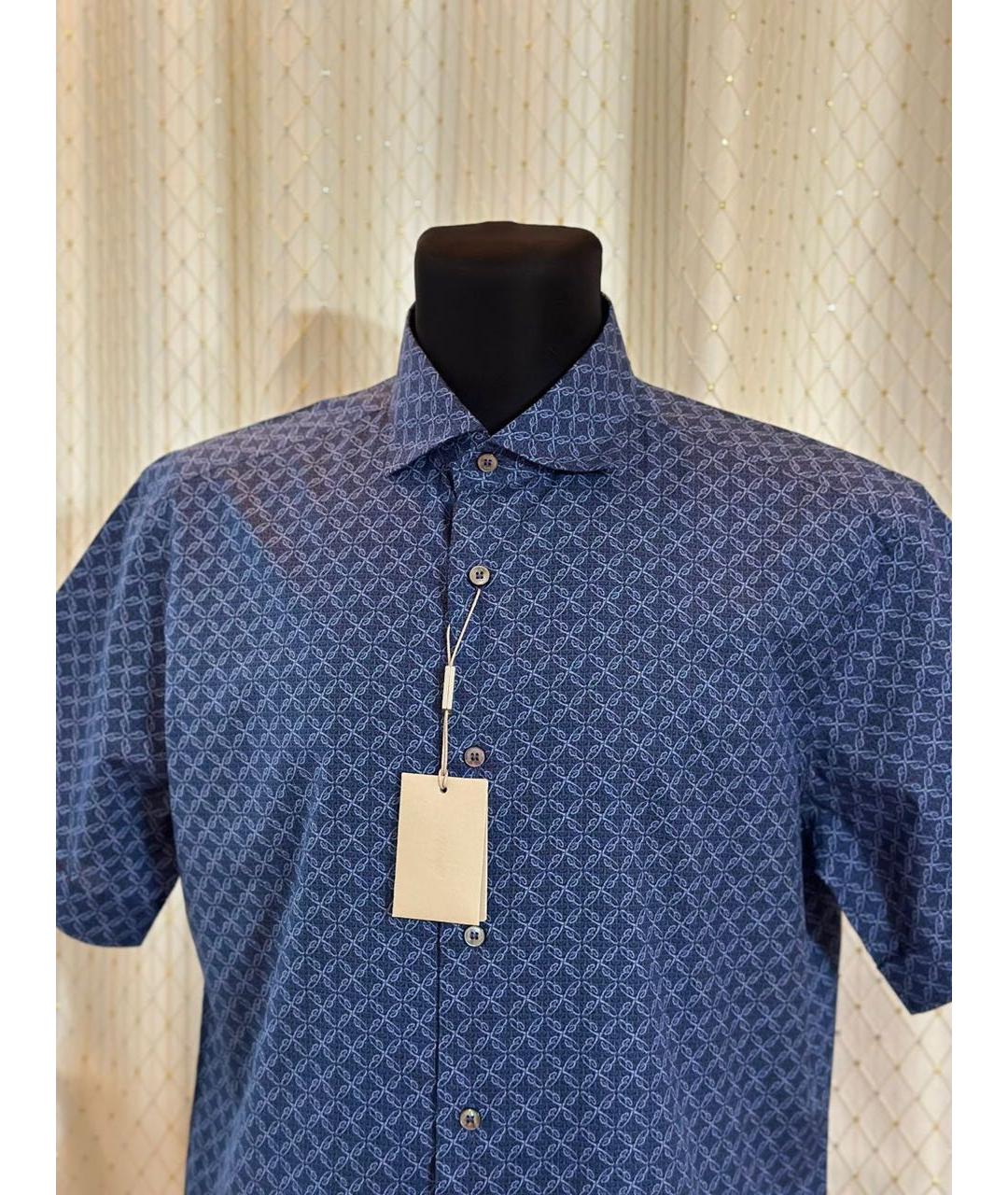 BRIONI Синяя хлопковая кэжуал рубашка, фото 2