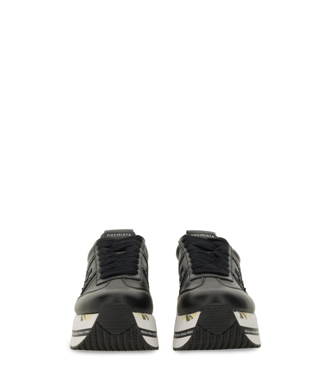 PREMIATA Черные кожаные кроссовки, фото 4